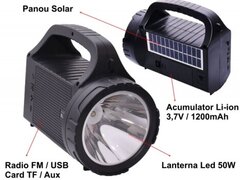 LANTERNA BL-12SL CU RADIO + PANOU SOLAR